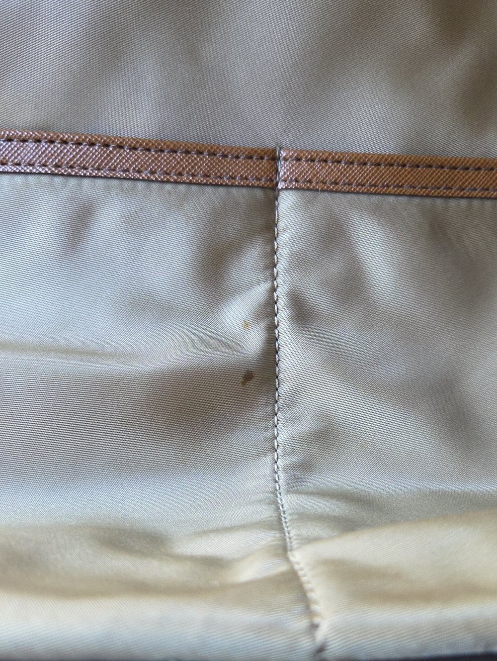 MICHAEL Michael Kors Taupe Nylon Tote with Brown Trim and Gold Hardware - Picture 12 of 12